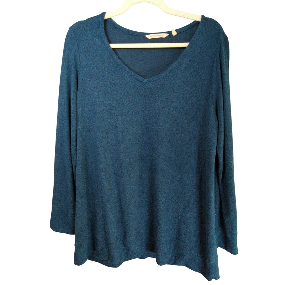 Soft Surroundings Top‎ Womens M Blue Soft Knit Tunic